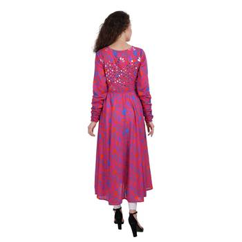 Rani-pink embroidered rayon ethnic-kurtis 4