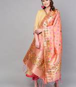 Pinksky Beige woven viscose kurtas-and-kurtis