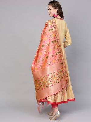 Pinksky Beige woven viscose kurtas-and-kurtis 2
