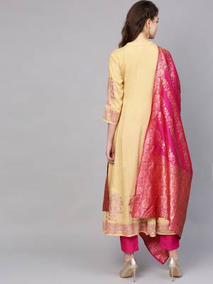Pinksky Beige woven viscose kurtas-and-kurtis 2