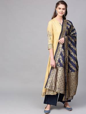 Pinksky Beige woven viscose kurtas-and-kurtis 1
