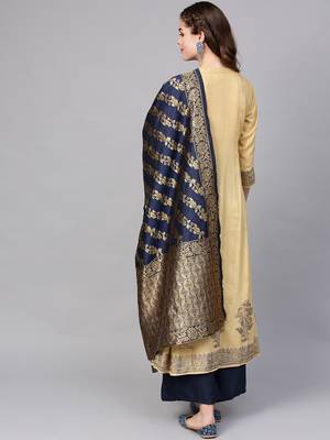 Pinksky Beige woven viscose kurtas-and-kurtis 2