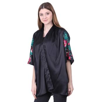 Black embroidered satin party-tops 2