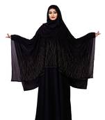 Justkartit Women Casual Wear Korean Slub Diamond Work Long Abaya Burqa