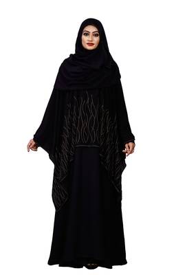 Justkartit Women Casual Wear Korean Slub Diamond Work Long Abaya Burqa 3