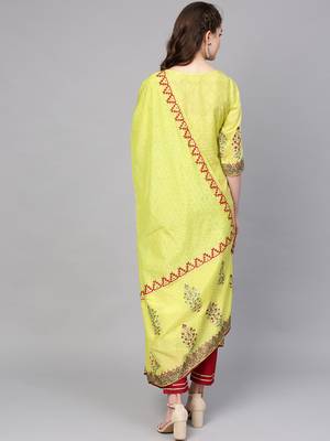 Pinksky Green woven silk kurtas-and-kurtis 2