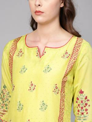 Pinksky Green woven silk kurtas-and-kurtis 5