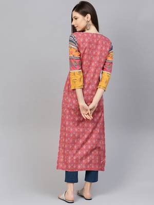 Pinksky Multicolor woven cotton kurtas-and-kurtis 2