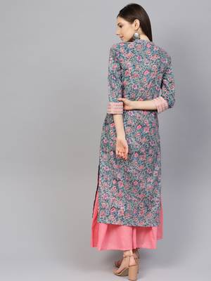 Pinksky Green woven cotton kurtas-and-kurtis 2