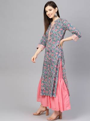 Pinksky Green woven cotton kurtas-and-kurtis 3