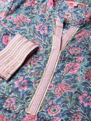 Pinksky Green woven cotton kurtas-and-kurtis 4