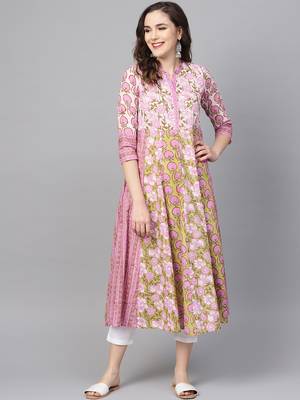 Pinksky White  woven cotton kurtas-and-kurtis 1