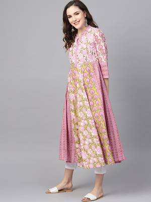 Pinksky White  woven cotton kurtas-and-kurtis 3