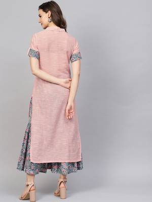 Pinksky Pink woven cotton kurtas-and-kurtis 2