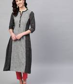 Pinksky Grey woven cotton kurtas-and-kurtis
