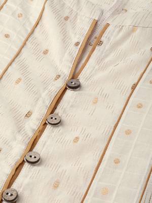 Pinksky Cream woven cotton kurtas-and-kurtis 5
