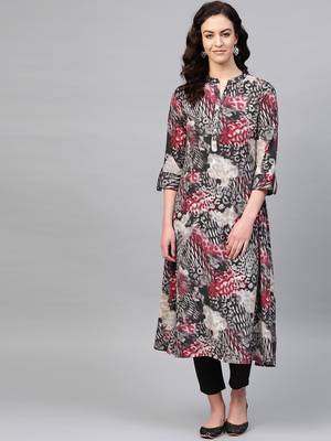 Pinksky Grey woven cotton kurtas-and-kurtis 1