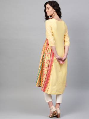 Pinksky Yellow woven cotton kurtas-and-kurtis 2