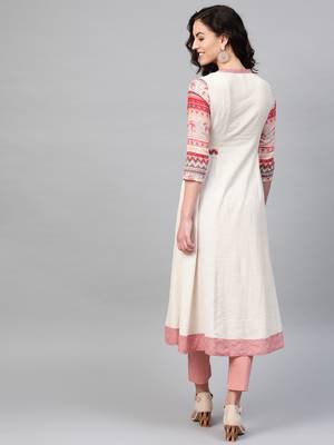 Pinksky Off-white woven cotton kurtas-and-kurtis 2