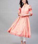 Pinksky Pink woven cotton kurtas-and-kurtis