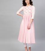 Pinksky Pink woven cotton kurtas-and-kurtis