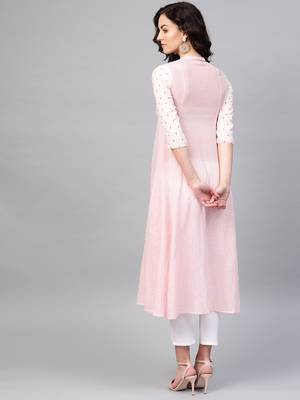Pinksky Pink woven cotton kurtas-and-kurtis 2