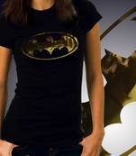 BatWomen Girls Foil Tshirt at Offer, Womens Gold Special Effect T-shirt