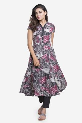 Pinksky Black woven crepe kurtas-and-kurtis 1
