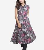 Pinksky Black woven crepe kurtas-and-kurtis