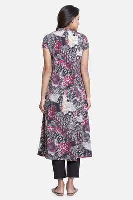 Pinksky Black woven crepe kurtas-and-kurtis 2