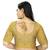 Yellow  Women Floral Round Neck Back Dori Phantom Silk Gold Diamond Handwork Embroidery Stitched Blouse