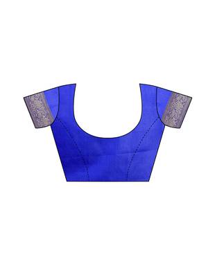 Purple woven art silk  saree with blouse 4