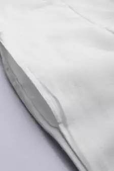 White plain cotton trousers
