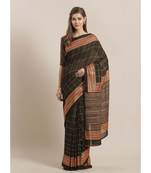 Green Printed Georgette saree with blouse