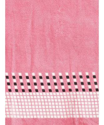 Pink Printed linen saree with blouse 3