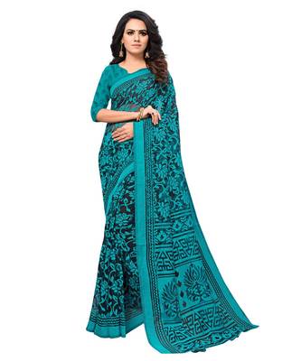 black Woven Brasso saree with blouse 1