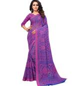 pink Woven Brasso saree with blouse