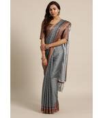 Green Printed Art Silk saree with blouse