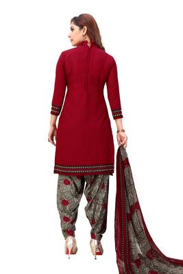 Blue printed crepe salwar 2