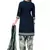 Blue printed crepe salwar