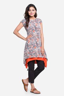 Pinksky Multicolor woven cotton kurtas-and-kurtis 4