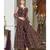 Wine embroidered net salwar