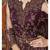 Wine embroidered net salwar