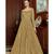 Mustard embroidered net salwar