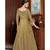 Mustard embroidered net salwar