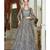 Silver embroidered net salwar
