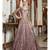 Purple embroidered net salwar