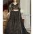 Black embroidered net salwar