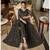 Black embroidered net salwar