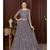 Blue embroidered net salwar